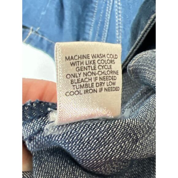 CJ Banks size 3X denim jacket large interior pocket button up outdoor walking - Picture 7 of 12